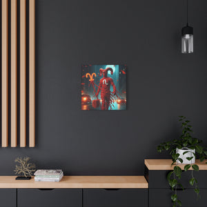 Canvas Wall Art, Aries Decor, Zodiac Gift, Home Wall Decor, Astrological Artwork