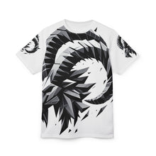 Load image into Gallery viewer, Stylish Graphic Unisex Tee, Trendy AOP T-Shirt, Black and White Design, Perfect Gift for Him/Her, Casual Wear

