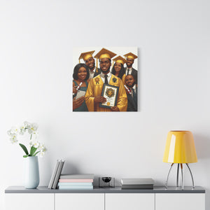 Graduation Celebration Canvas Art, Custom Wall Decor for Graduates, Gift for Newly Graduated, Inspirational Graduate Wall Art, [...]