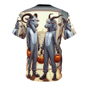 Capricorn Halloween (4) Unisex Cut & Sew Tee (AOP)