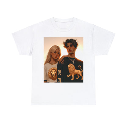 Unisex Leo Couple (2) Heavy Cotton Tee