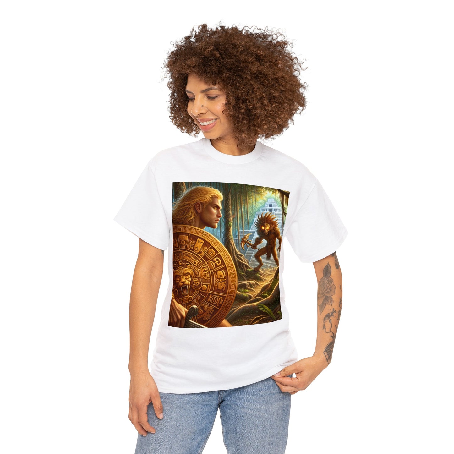 Leo Aztec (5) Unisex Heavy Cotton Tee