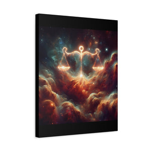 Celestial Libra Canvas Art, Zodiac Decor for Astrology Lovers, Modern Wall Art, Cosmic Balance Artwork, Gift for Libra Sign