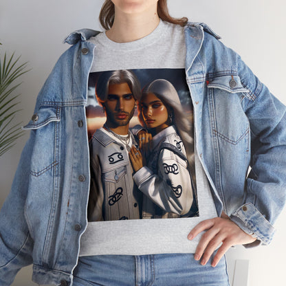 Unisex Cancer Couple (2) Heavy Cotton Tee