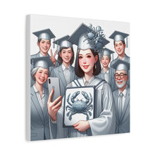 Load image into Gallery viewer, Graduation Canvas Art, Celebratory Wall Decor, Gift for Grads, Personalized Graduation Art, Unique Grad Gift
