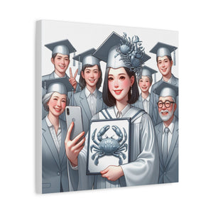 Graduation Canvas Art, Celebratory Wall Decor, Gift for Grads, Personalized Graduation Art, Unique Grad Gift