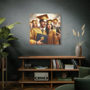 Graduation Celebration Canvas Wall Art, Perfect Gift for Graduates, Home Decor, Graduation Party Decor, Unique Graduation Memory