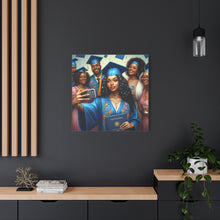 Load image into Gallery viewer, Graduation Celebration Canvas Print, Gift for Graduates, Wall Art for Graduation Parties, Matte Canvas Decor, Unique Grad Gift
