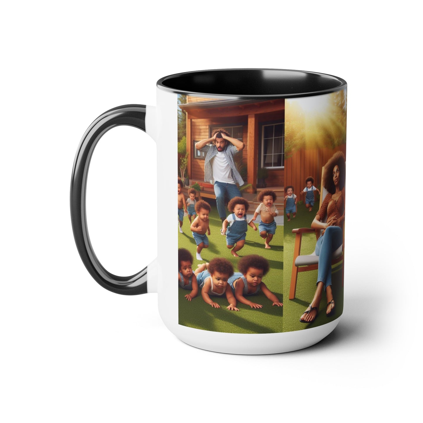 Mother's Day (5) Two-Tone Coffee Mugs, 15oz