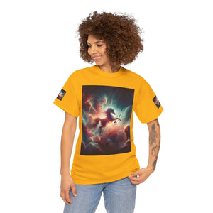 Sagittarius Galactic Unicorn Tee - Unisex Cotton T-Shirt for Cosmic Lovers, Fantasy Fans, Trendy Apparel, Astral War Merch, Gift for All Occasions