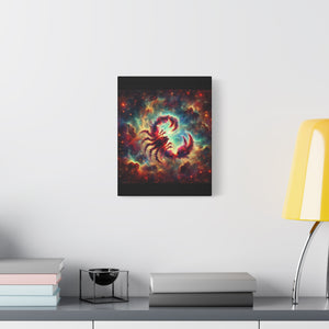Cosmic Scorpio Canvas Art, Zodiac Wall Decor, Celestial Home Decor, Scorpio Gift, Astrology Wall Art