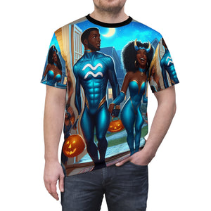 Aquarius Halloween (3) Unisex Cut & Sew Tee (AOP)