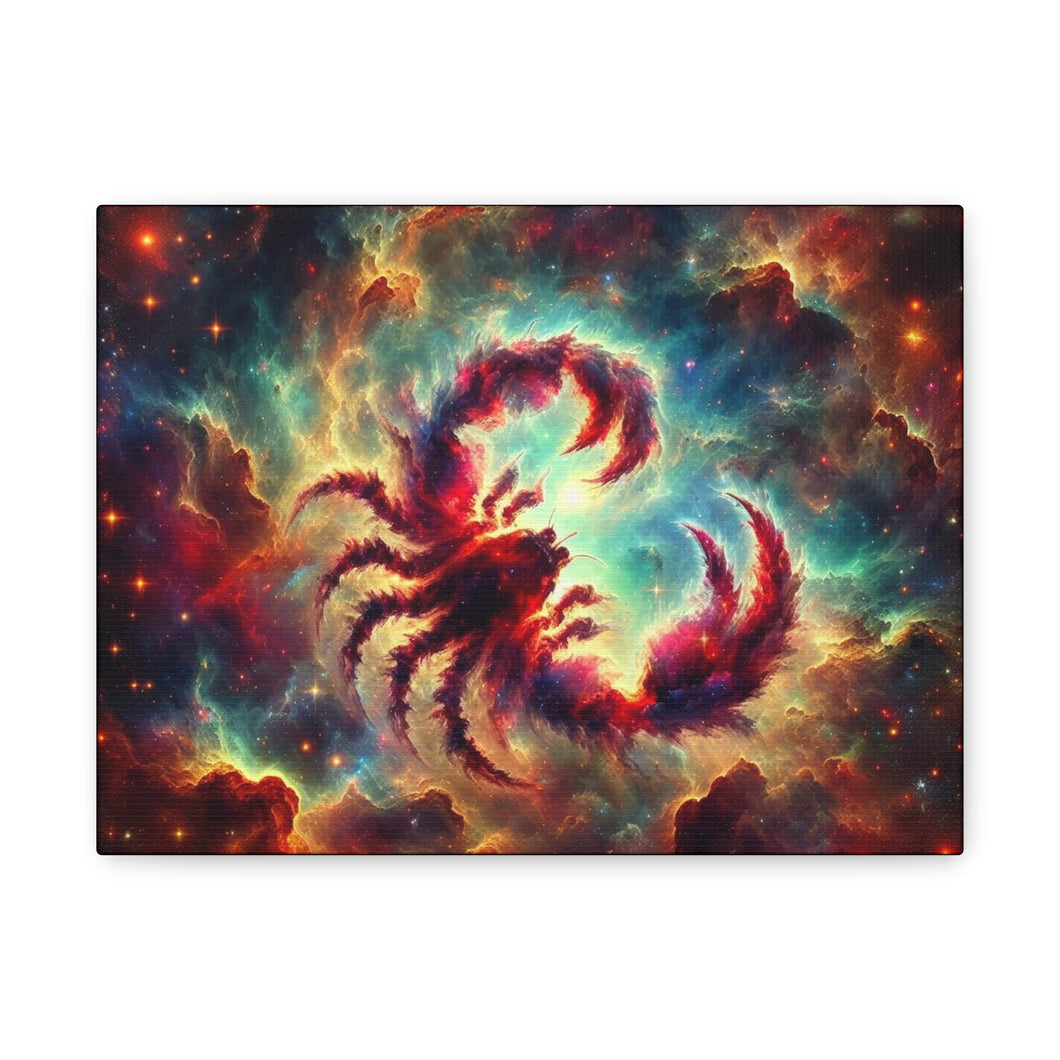 Cosmic Scorpio Canvas Art, Zodiac Wall Decor, Celestial Home Decor, Scorpio Gift, Astrology Wall Art