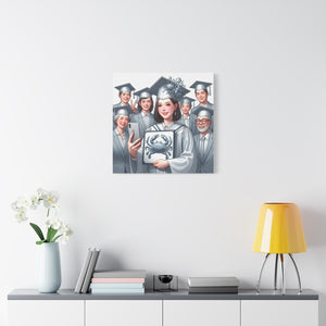 Graduation Canvas Art, Celebratory Wall Decor, Gift for Grads, Personalized Graduation Art, Unique Grad Gift