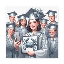 Load image into Gallery viewer, Graduation Canvas Art, Celebratory Wall Decor, Gift for Grads, Personalized Graduation Art, Unique Grad Gift
