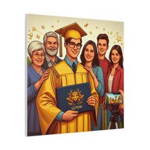 Load image into Gallery viewer, Graduation Canvas Wall Art, Family Celebration Decor, Gift for Graduates, Home Decoration, Personalized Memory
