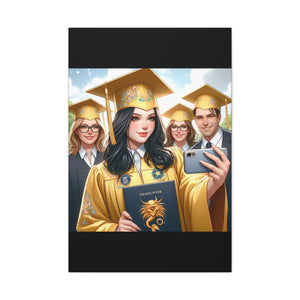 Graduation Canvas Print, Custom Wall Art for Grads, Personalized Home Decor, Graduate Gift, Modern Stretched Canvas, Graduation Celebration
