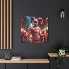 Load image into Gallery viewer, Halloween Themed Canvas Art, Spooky Decor, Unique Wall Hanging, Haunted House Artwork, Gift for Halloween Lovers, Fright Night Decor
