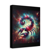Load image into Gallery viewer, Astrological Scorpion Canvas Art Print, Zodiac Wall Decor, Astrology Gift, Cosmic Home Decor, Celestial Artwork
