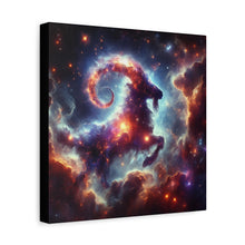 Load image into Gallery viewer, Stretched Canvas Print, Cosmic Goat Art, Zodiac Decor, Aries Gift, Astrological Wall Art, Astrology Home Decor
