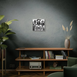 Graduation Family Canvas Art, Graduation Gift, Wall Decor, Education Celebration, Black History Month, Motivational Art