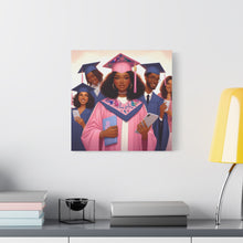 Load image into Gallery viewer, Graduation Wall Art Print, Personalized Canvas, Unique Gift for Grads, Academic Celebration Decor, Student Artwork, Matte Canvas
