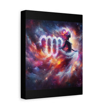 Load image into Gallery viewer, Cosmic Virgo Canvas Art, Zodiac Wall Decor, Astrology Gift for Her, Spiritual Home Decor, Artistic Virgo Print
