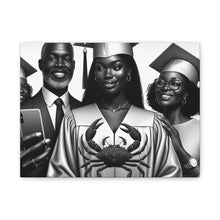Load image into Gallery viewer, Graduation Family Canvas Art, Graduation Gift, Wall Decor, Education Celebration, Black History Month, Motivational Art
