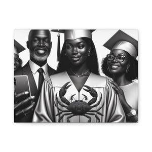 Graduation Family Canvas Art, Graduation Gift, Wall Decor, Education Celebration, Black History Month, Motivational Art