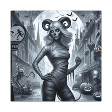 Load image into Gallery viewer, Canvas Print - Halloween Capricorn Astrology Mummy
