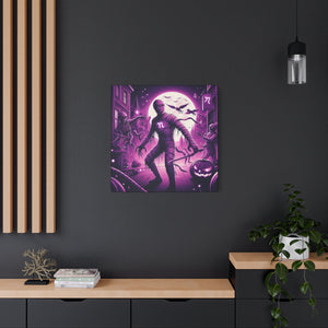 Halloween Wall Art, Spooky Canvas, Gothic Home Decor, Haunted House Decor, Mummy Artwork, Creepy Wall Hanging