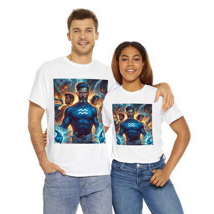 Aquarius Father's Day (7) Unisex Heavy Cotton Tee