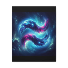 Load image into Gallery viewer, Galaxy Aquarius Wave Canvas Art, Modern Home Decor, Cosmic Wall Art, Unique Gift, Space Lovers
