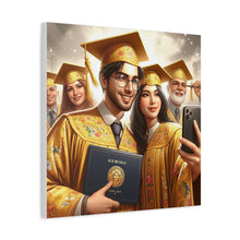 Load image into Gallery viewer, Graduation Celebration Canvas Wall Art, Perfect Gift for Graduates, Home Decor, Graduation Party Decor, Unique Graduation Memory
