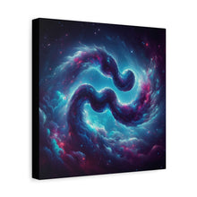 Load image into Gallery viewer, Galactic Aquarius Canvas Art Print, Cosmic Wall Decor, Nebula Artwork, Home Office Decor, Space Themed Gift
