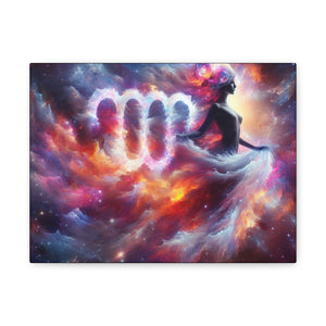 Cosmic Virgo Canvas Art, Zodiac Wall Decor, Astrology Gift for Her, Spiritual Home Decor, Artistic Virgo Print