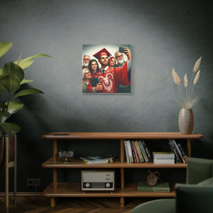 Custom Graduation Canvas Print, Family Portrait Wall Art, Celebrate Achievements, Perfect Gift for Graduates, Aries Zodiac Decor
