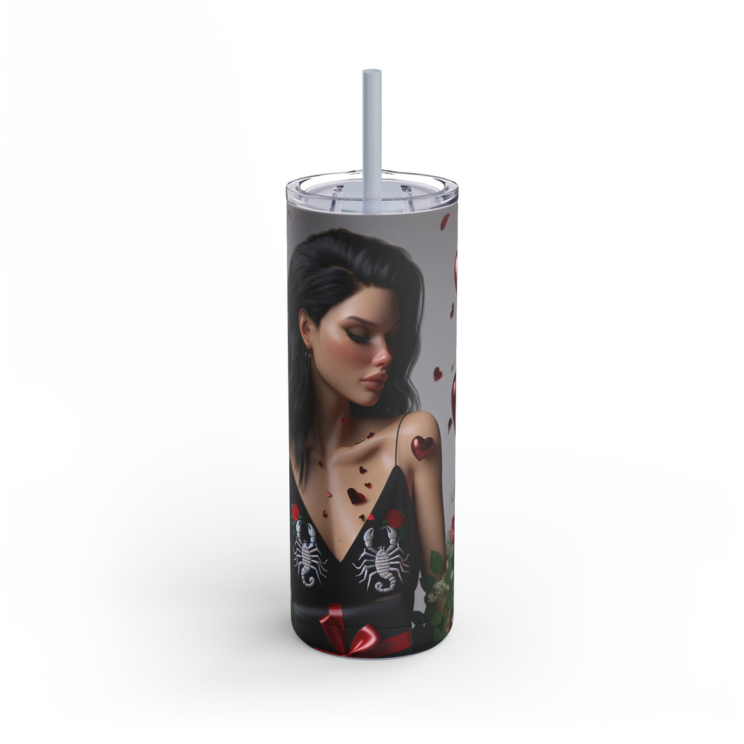 My Scorpio Valentine (4) Maars Maker Skinny Matte Tumbler, 20oz