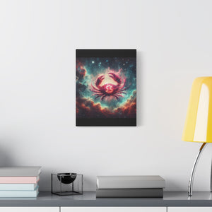 Galactic Crab Canvas Art Print, Home Decor, Zodiac Wall Art, Astrology Gift, Cosmic Crab Decor