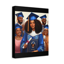 Load image into Gallery viewer, Graduation Canvas Print, Gift for Her, Home Decor, Celebration Artwork, Inspirational Graduation Gift
