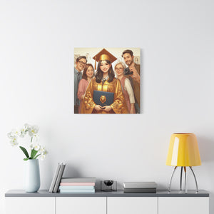 Graduation Canvas Print, Personalized Gift, Graduation Decor, Student Artwork, Wall Art for Celebrations