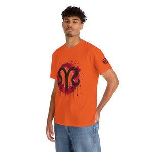 Bold Graphic Aries T-Shirt, Unisex Tee for Astrology Lovers, Unique Gift for Birthdays, Casual Wear, Statement Piece