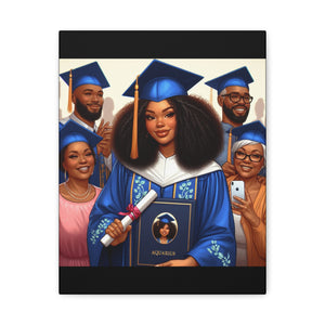 Graduation Canvas Print, Gift for Her, Home Decor, Celebration Artwork, Inspirational Graduation Gift