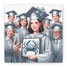 Load image into Gallery viewer, Graduation Canvas Art, Celebratory Wall Decor, Gift for Grads, Personalized Graduation Art, Unique Grad Gift
