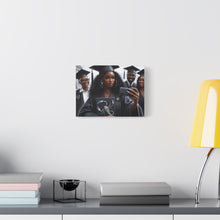 Load image into Gallery viewer, Graduation Canvas Art, Personalized Graduate Gift, Wall Decor, Black Girl Graduation, College Graduate, Inspirational Home Decor
