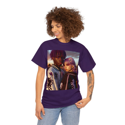 Unisex Sagittarius Couple (2) Heavy Cotton Tee