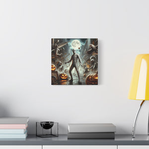 Spooky Mummy Art Canvas Print | Halloween Home Decor, Fall Wall Art, Unique Gift, Framed Mummy Artwork, Creepy Halloween Decor