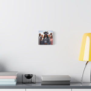 Graduation Celebration Canvas Print, Family Tribute Art, Graduation Gift, Wall Decor for Her, Customizable Artwork