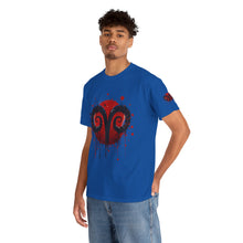 Load image into Gallery viewer, Aries Heart Tee, Unisex Heavy Cotton T-Shirt, Astrology Gift, Birthday Present, Graphic Tee, Casual Wear, Unique Design
