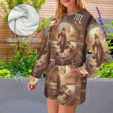 Load image into Gallery viewer, Designer (53) Virgo  Long Sleeve Fleece Sweatshirt &amp; Drawstring Shorts Set
